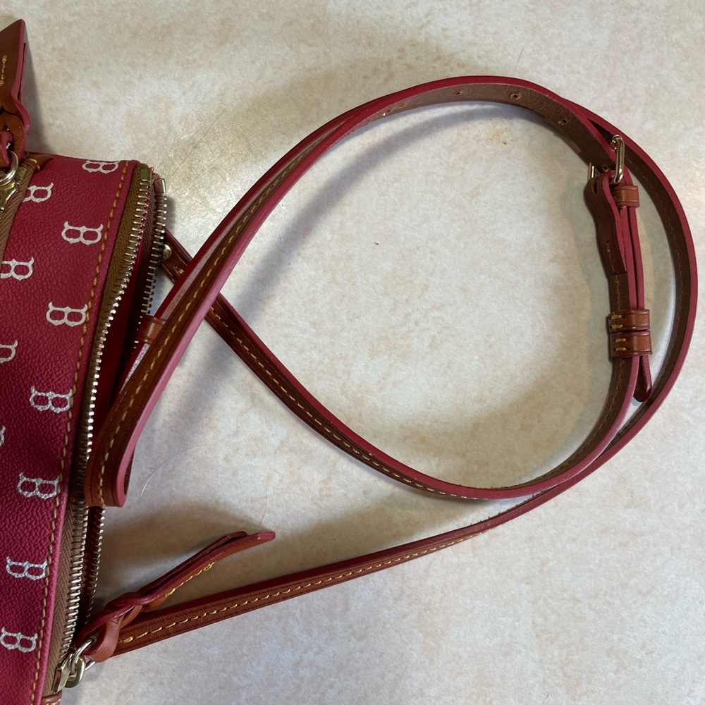 Dooney & Bourke Red Crossbody Bag with Geometric Pattern - Picture 9 of 12